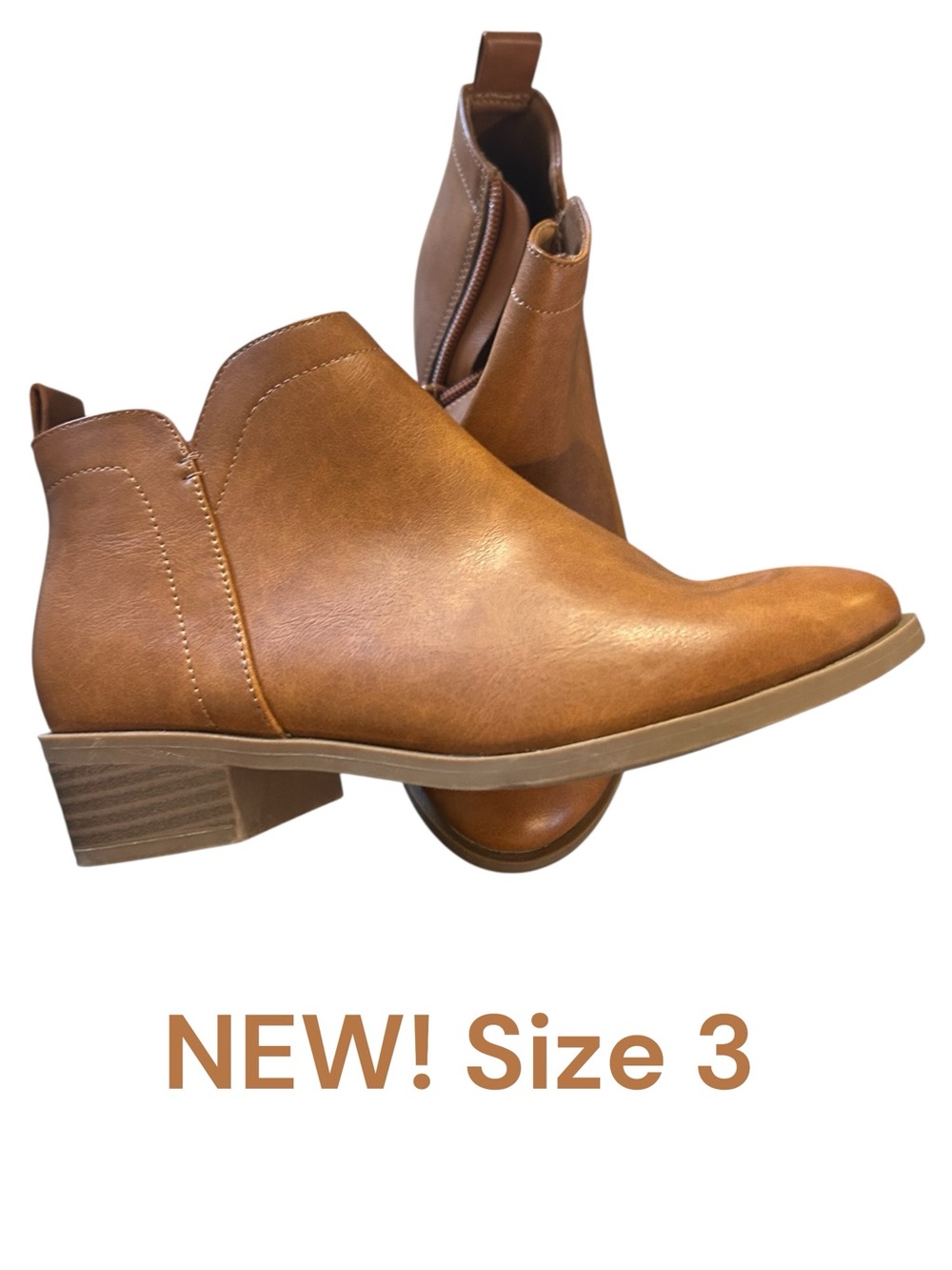 Cat & Jack Girls Tan Chelsea Ankle Boots